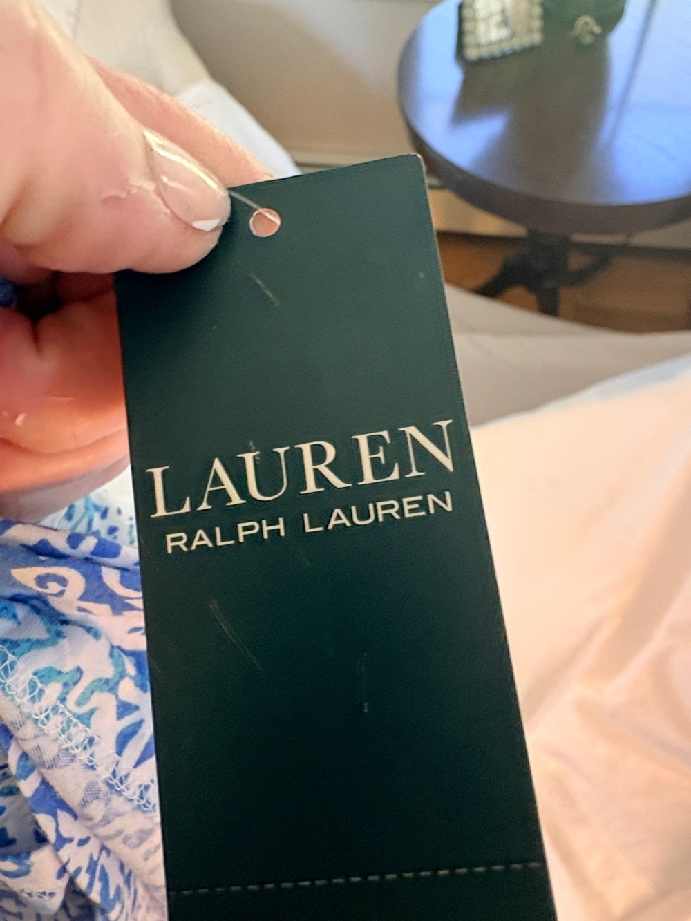 NWT Lauren Ralph Lauren Blue Medallion Cotton Sleep Shirt Nightgown Medium - Picture 13 of 17